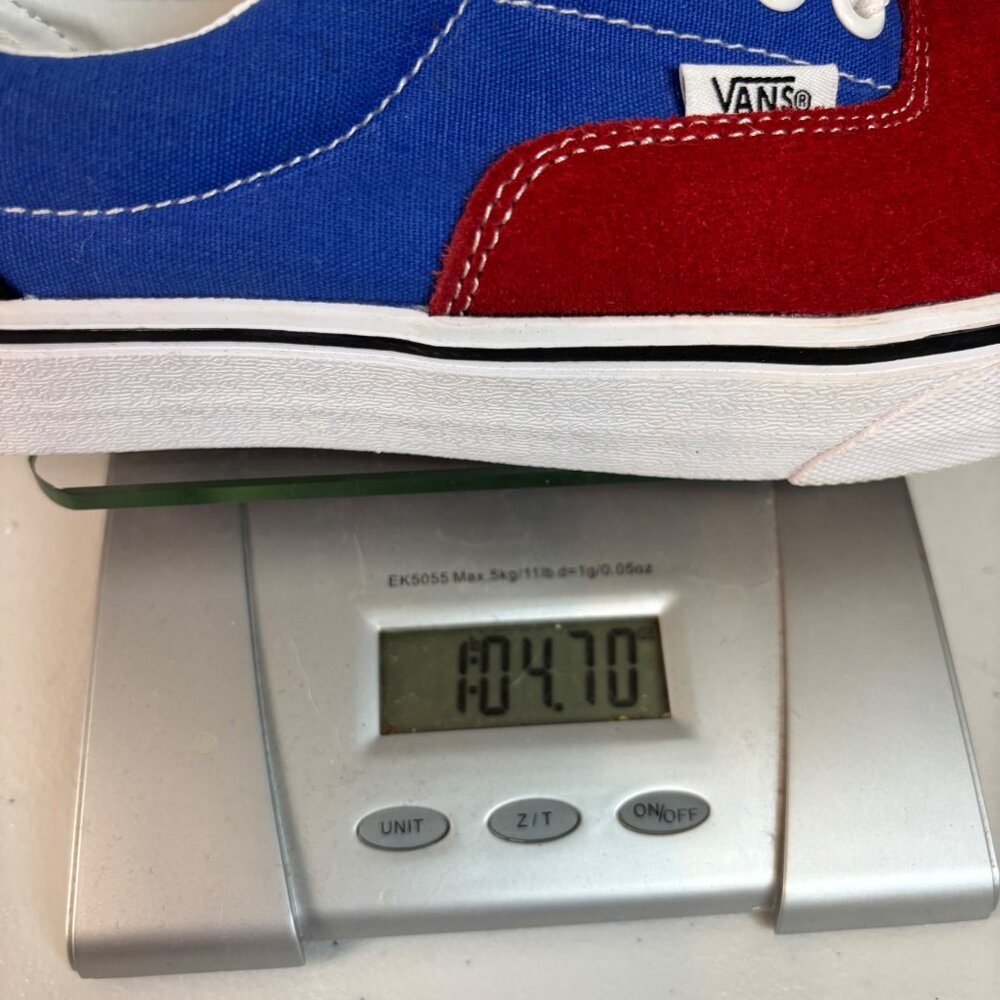 Vans Checkerboard Era Low Sneakers Blue Red Women’s 7.5 Men’s 6 EUC Skate Shoes - Picture 9 of 9